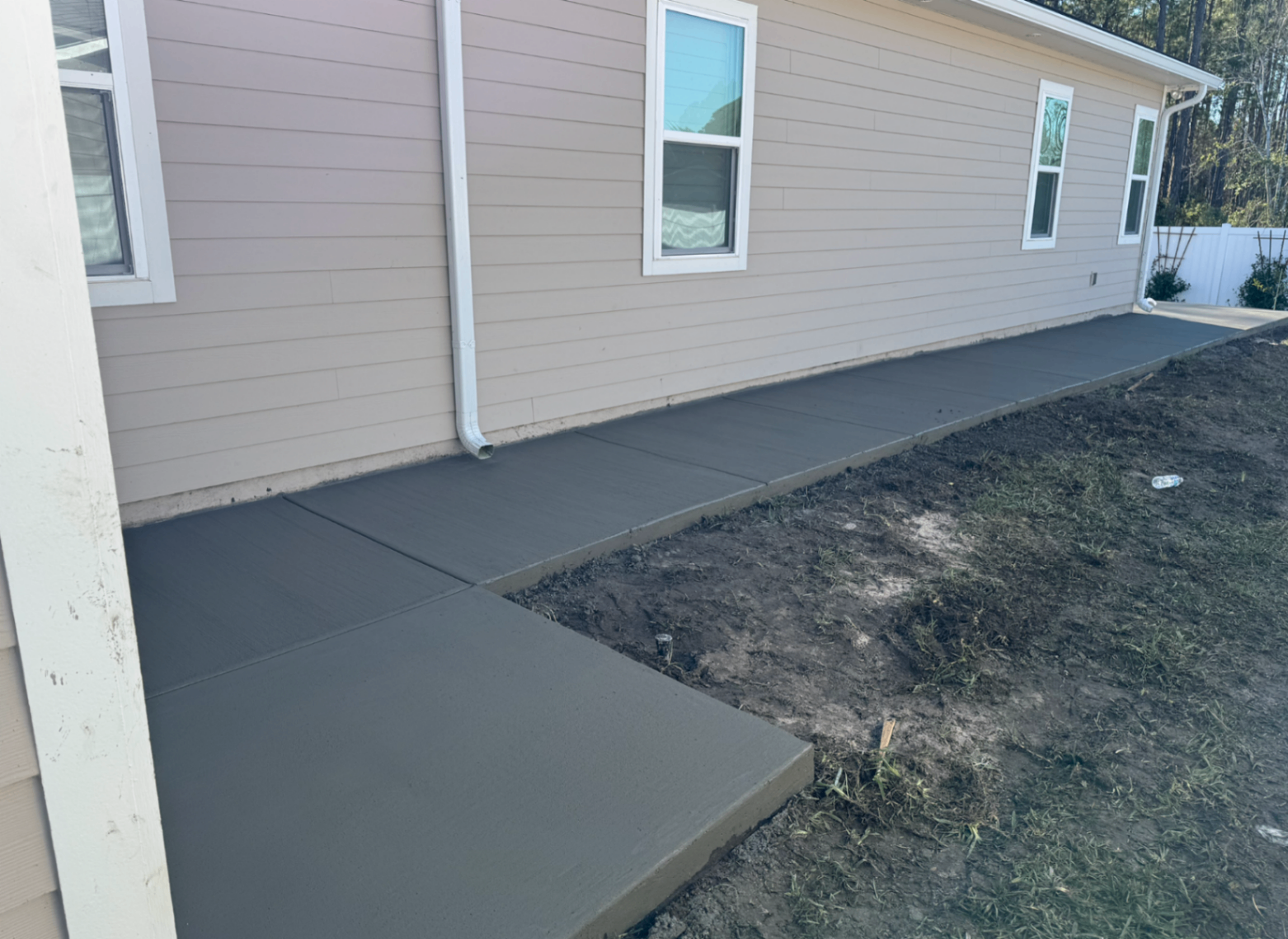 Concrete driveway
